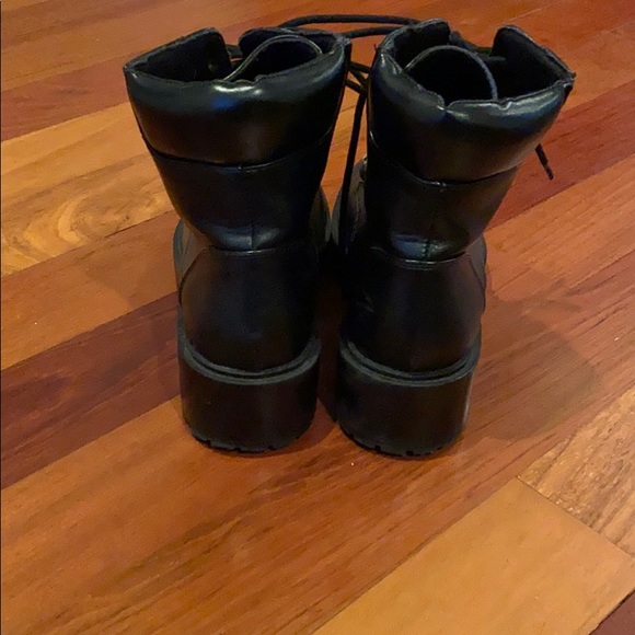 Forever 21 black gold studded combat boots - Picture 3 of 8